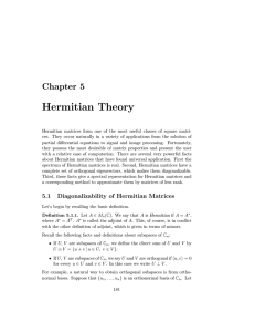 Hermitian Theory Chapter 5
