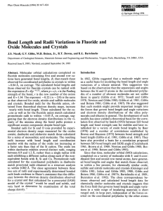 Bond Length and Radii Variations in Fluoride and Oxide Molecules and Crystals MIIIRAlS