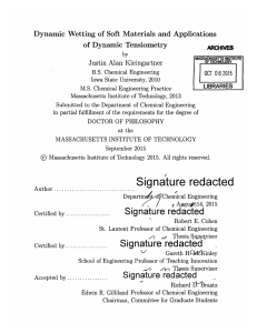 Dynamic  Wetting  of  Soft  Materials ... of  Dynamic  Tensiometry Justin  Alan  Kleingartner