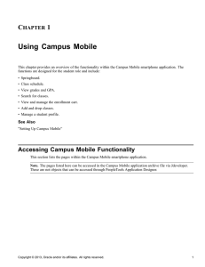 Using Campus Mobile C 1 HAPTER