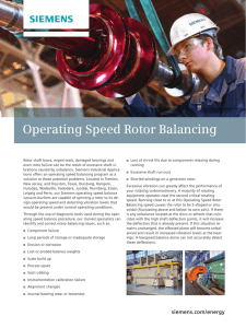 Operating Speed Rotor Balancing