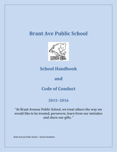 Brant Ave Public School School Handbook and