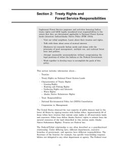 Section 2: Treaty Rights and Forest Service Responsibilities