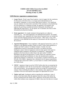 USDOI ASD /USDA Forest Service/DOJ AF/AI/ASFMRA/ASA Meeting of July 12, 2006