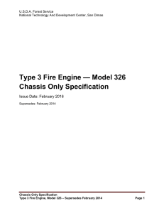 Type 3 Fire Engine — Model 326 Chassis Only Specification