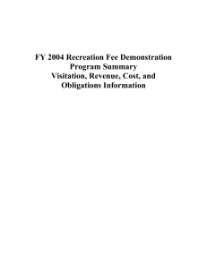 FY 2004 Recreation Fee Demonstration Program Summary Visitation, Revenue, Cost, and