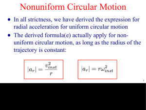 Nonuniform Circular Motion