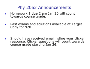 Phy 2053 Announcements