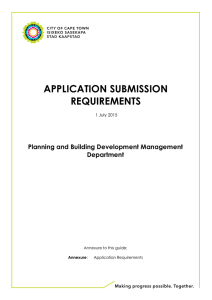 APPLICATION SUBMISSION REQUIREMENTS  Planning and Building Development Management