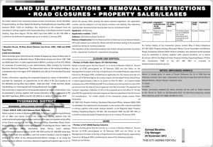 • LAND USE APPLICATIONS • REMOVAL OF RESTRICTIONS