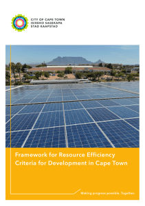 Framework for Resource Efficiency Criteria for Development in Cape Town