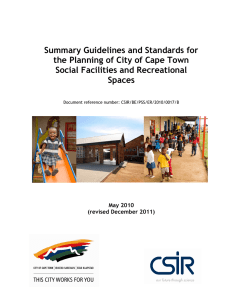 Summary Guidelines and Standards for Social Facilities and Recreational