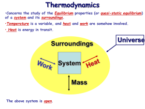 Thermodynamics Universe Surroundings System