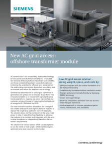 New AC grid access: offshore transformer module