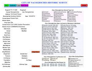 CITY OF NACOGDOCHES HISTORIC SURVEY TX-11-028 Nacogdoches 104 South Pecan