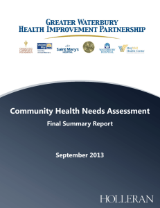 Community Health Needs Assessment Final Summary Report September 2013