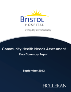 Community Health Needs Assessment Final Summary Report September 2013