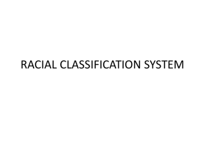 RACIAL CLASSIFICATION SYSTEM
