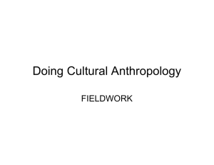 Doing Cultural Anthropology FIELDWORK