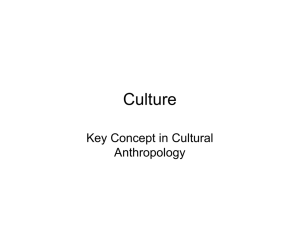 Culture Key Concept in Cultural Anthropology