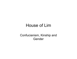 House of Lim Confucianism, Kinship and Gender