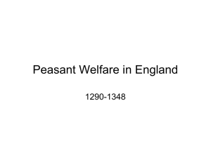Peasant Welfare in England 1290-1348