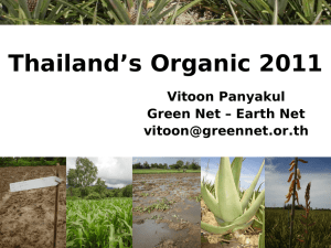 Thailand’s Organic 2011  Vitoon Panyakul Green Net – Earth Net