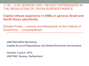 11.00 - 13.00 SESSION TWO:  RECENT EXPERIENCES IN