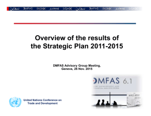 Overview of the results of the Strategic Plan 2011-2015