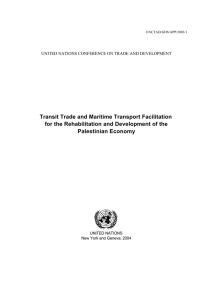 Transit Trade and Maritime Transport Facilitation Palestinian Economy