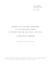 PROSPECTS FOR SUSTAINED DEVELOPMENT  OF THE PALESTINIAN ECONOMY