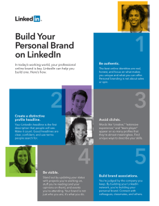 1 Build Your Personal Brand on LinkedIn
