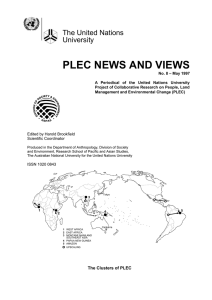 PLEC NEWS AND VIEWS The United Nations University