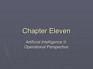 Chapter Eleven Artificial Intelligence II: Operational Perspective