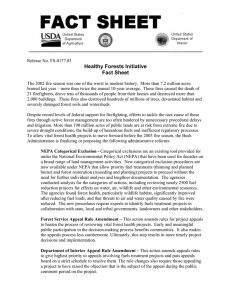Healthy Forests Initiative Fact Sheet