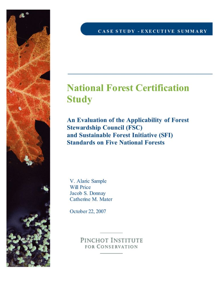 National Forest Certification Study
