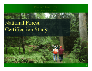 National Forest Certification Study P I
