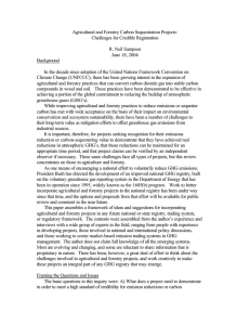 Agricultural and Forestry Carbon Sequestration Projects: Challenges for Credible Registration