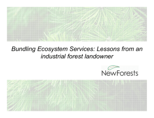 Bundling Ecosystem Services: Lessons from an industrial forest landowner