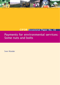 Payments for environmental services: Some nuts and bolts CIFOR Occasional Paper No. 42