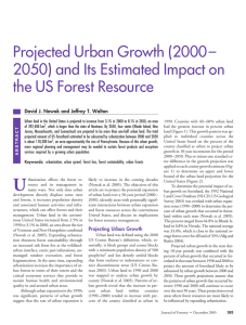 Projected Urban Growth (2000 – 2050) and Its Estimated Impact on