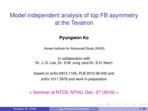 Model independent analysis of top FB asymmetry at the Tevatron Pyungwon Ko