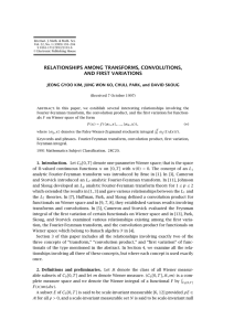 RELATIONSHIPS AMONG TRANSFORMS, CONVOLUTIONS, AND FIRST VARIATIONS