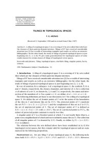 TILINGS IN TOPOLOGICAL SPACES F. G. ARENAS