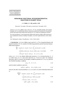 NONLINEAR FUNCTIONAL INTEGRODIFFERENTIAL EQUATIONS IN HILBERT SPACE