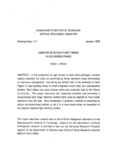 MASSACHUSETTS  INSTITUTE  OF  TECHNOLOGY ARTIFICIAL. INTELLIGENCE  LABORATORY 117 DETECTION