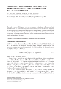 COINCIDENCE AND INVARIANT APPROXIMATION THEOREMS FOR GENERALIZED MULTIVALUED MAPPINGS f