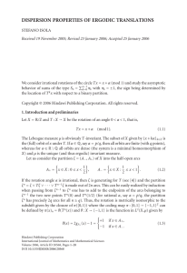 DISPERSION PROPERTIES OF ERGODIC TRANSLATIONS