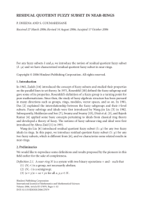 RESIDUAL QUOTIENT FUZZY SUBSET IN NEAR-RINGS