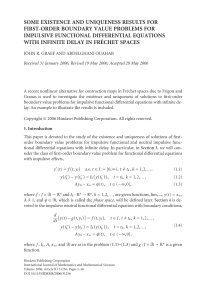SOME EXISTENCE AND UNIQUENESS RESULTS FOR FIRST-ORDER BOUNDARY VALUE PROBLEMS FOR